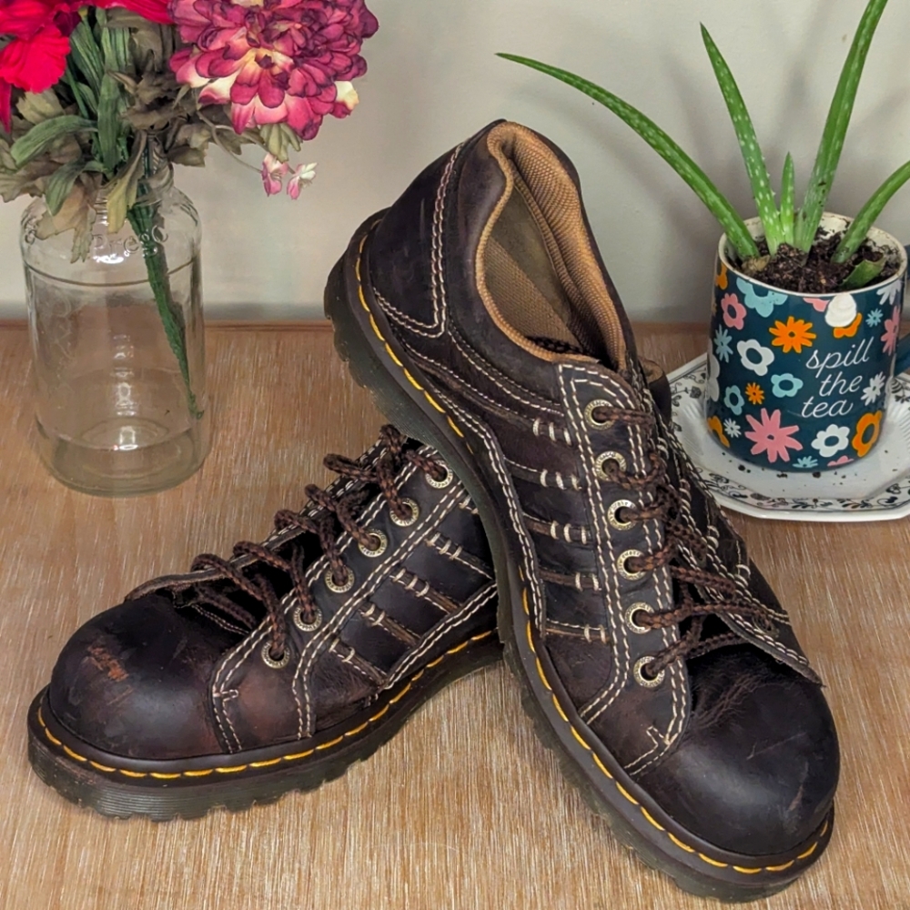 Vintage Dr. Marten Keith Shoes Mens Size 11  Brown Leather Oxford Chunky